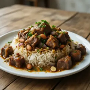 Nationalgericht Kuwait: Quzi with Nuts (Rezept)