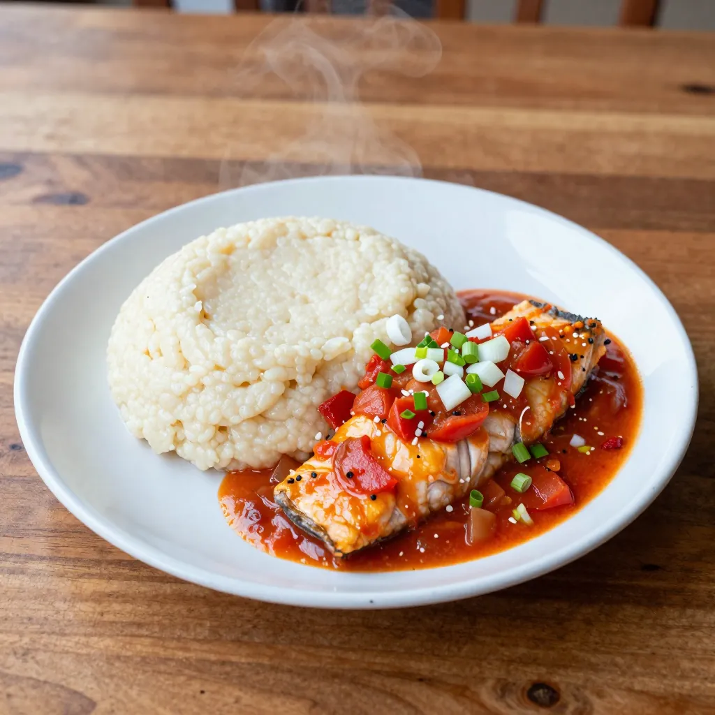 Nationalgericht Malawi: Nsima with fish (Rezept)