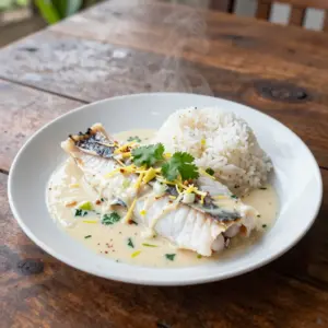 Nationalgericht Mikronesien: Steamed Fish with Coconut Sauce (Rezept)