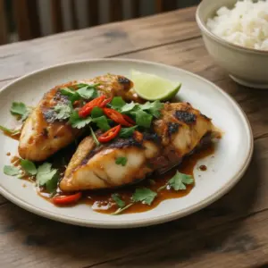 Nationalgericht Myanmar: Grilled Fish with Tamarind Sauce (Rezept)