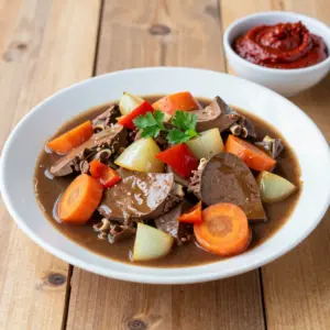 Nationalgericht Namibia: Ox Liver Stew (Rezept)