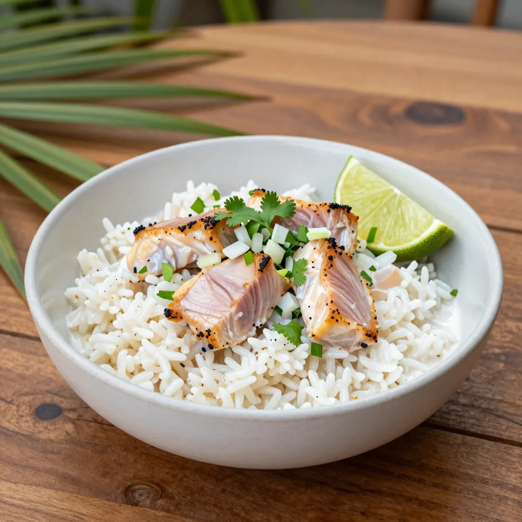 Nationalgericht Nauru: Kokosreis mit Fisch (Rezept)