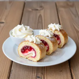 Nationalgericht Österreich: Ribiselbiskuitroulade (Rezept)
