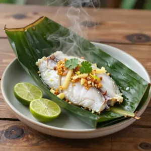 Nationalgericht Palau: Fish Wrapped in Banana Leaves (Rezept)