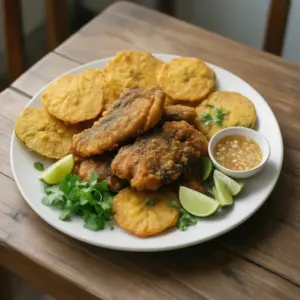 Nationalgericht Panama: Pescado Frito con Patacones (Rezept)