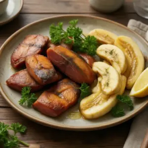 Nationalgericht Papua-Neuguinea: Smoked Fish with Banana (Rezept)