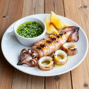 Nationalgericht Portugal: Lulas Grelhadas com Molho Verde (Rezept)