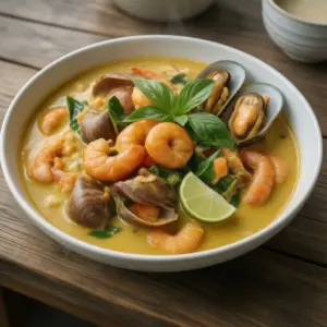 Nationalgericht Salomonen: Coconut Milk Shellfish (Rezept)