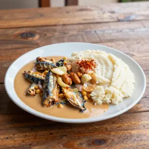 Nationalgericht Sambia: Dry Fish with Groundnuts (Rezept)