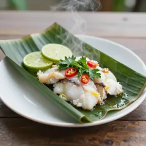 Nationalgericht Samoa: Steamed Fish in Banana Leaves (Rezept)