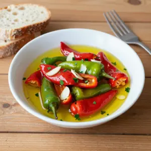 Nationalgericht Serbien: Ljuta Paprika u Ulju (Rezept)