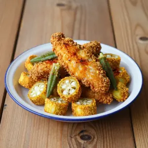 Nationalgericht Sierra Leone: Fried Okra with Fish (Rezept)