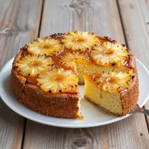 Nationalgericht Sierra Leone: Pineapple Upside-Down Cake (Rezept)