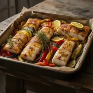 Nationalgericht Slowakei: Pečené Zeleniny s Rybou (Rezept)