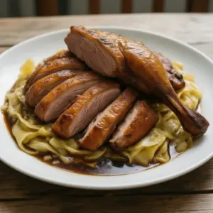 Nationalgericht Slowenien: Pečena Raca z Mlinci (Rezept)