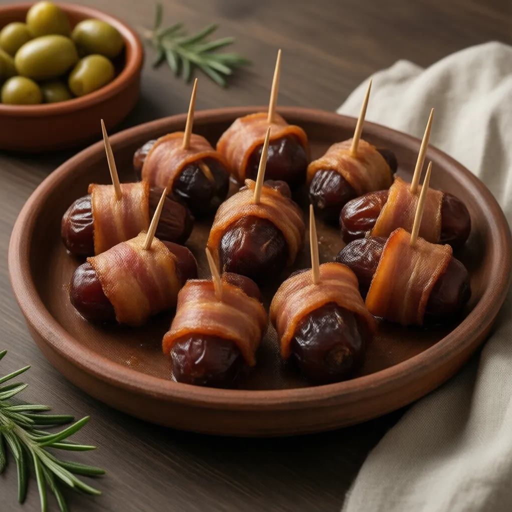 Nationalgericht Spanien: Datteln im Speckmantel (Rezept)