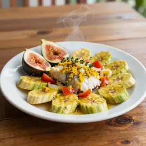 Nationalgericht St. Lucia: Green Fig and Saltfish (Rezept)