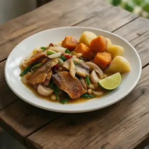 Nationalgericht St. Lucia: Smoked Herring and Ground Provisions (Rezept)