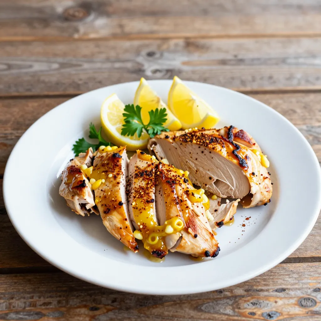 Nationalgericht Sudan: Lemon and Garlic Roast Chicken (Rezept)