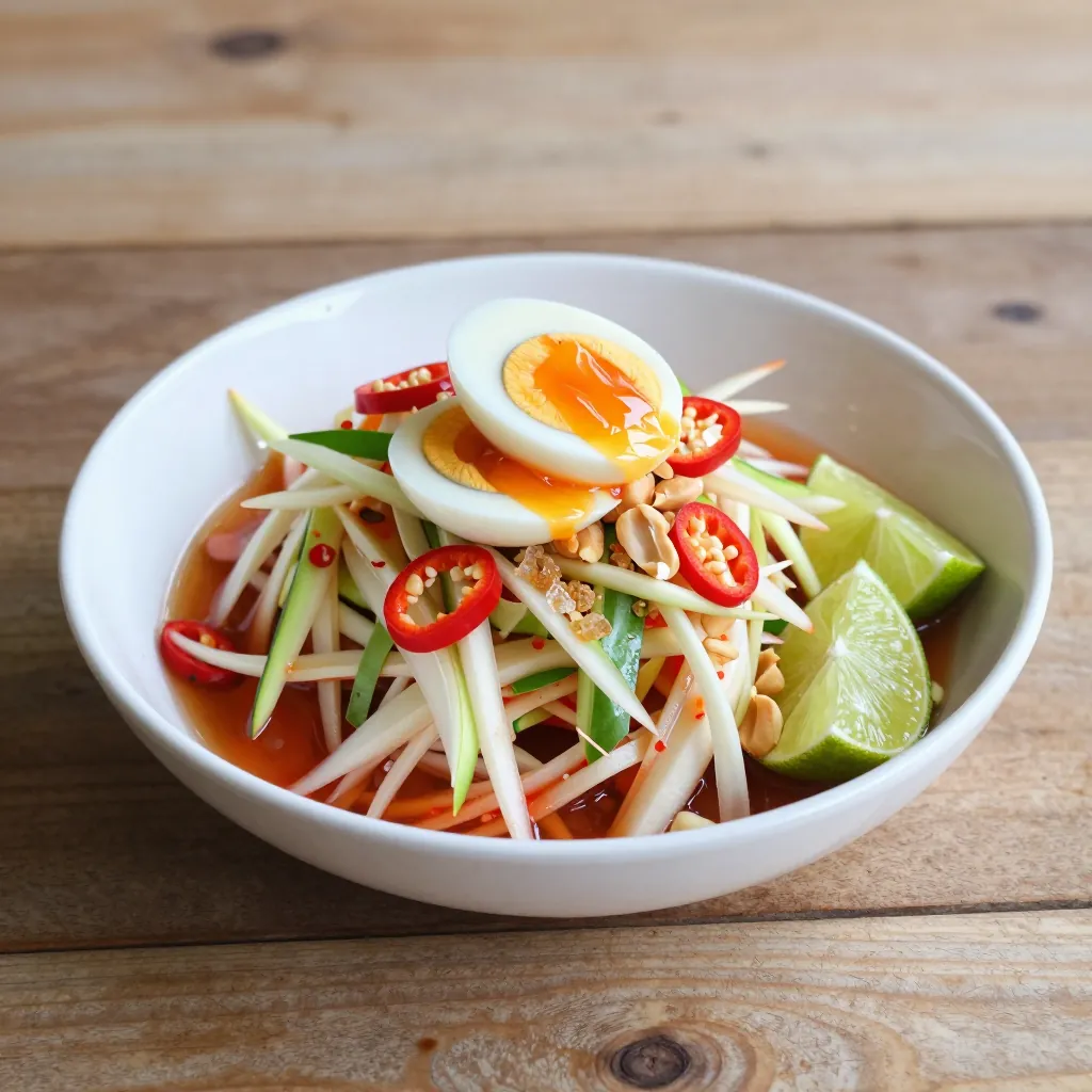 Nationalgericht Thailand: Som Tam Kai Kem (Rezept)