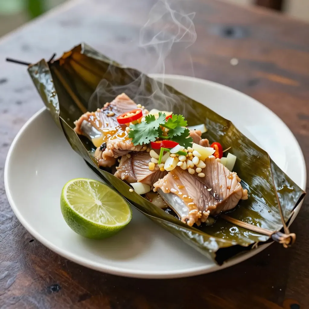 Nationalgericht Tuvalu: Banana Leaf-Wrapped Fish (Rezept)
