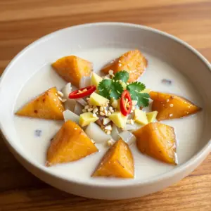 Nationalgericht Tuvalu: Coconut Breadfruit Stew (Rezept)