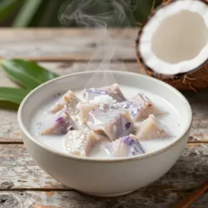 Nationalgericht Tuvalu: Coconut Milk Taro (Rezept)
