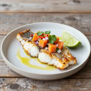 Nationalgericht Tuvalu: Fisch mit Papaya-Salsa (Rezept)
