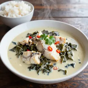 Nationalgericht Tuvalu: Fish and Taro Leaf Curry (Rezept)