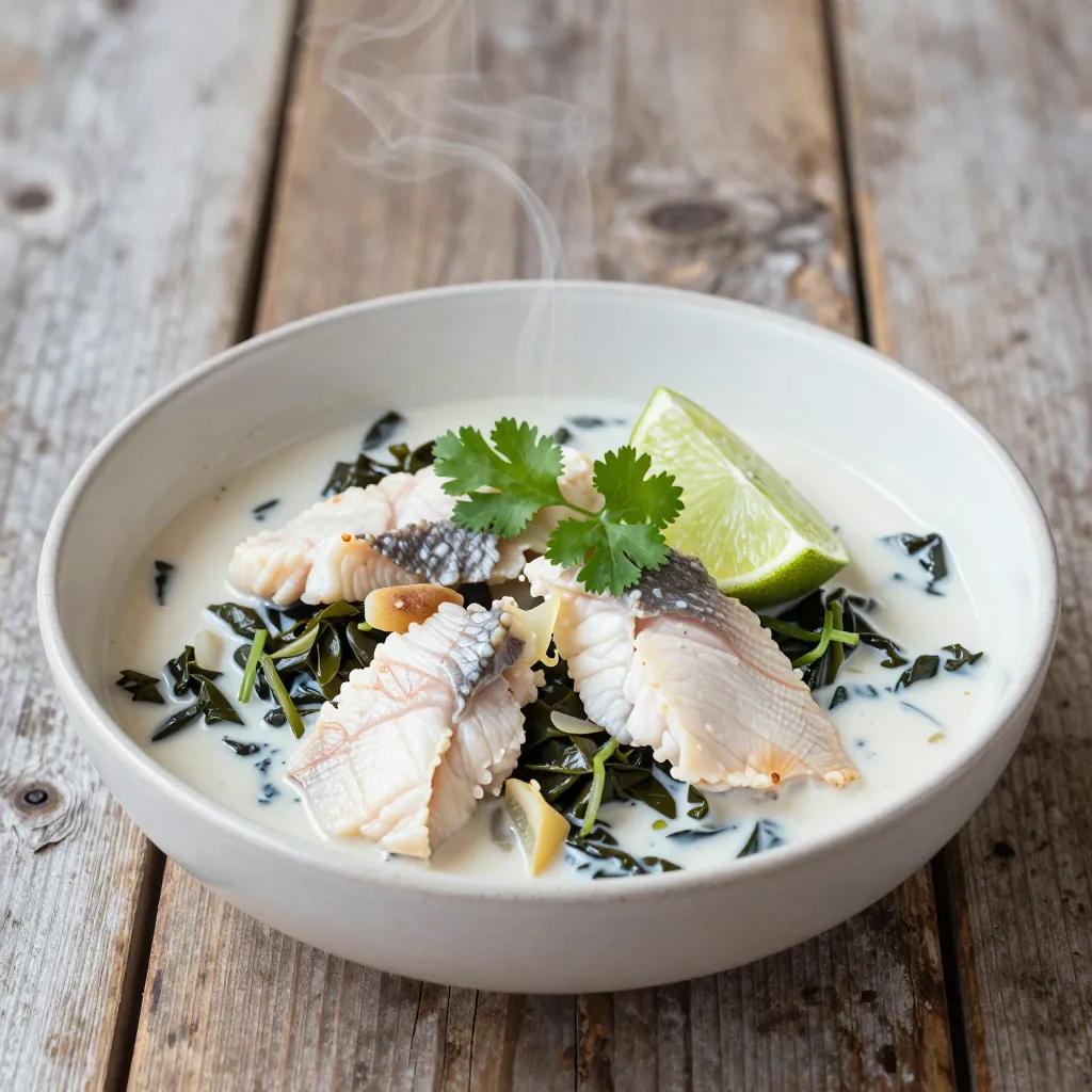 Nationalgericht Tuvalu: Fish and Taro Leaf Stew (Rezept)