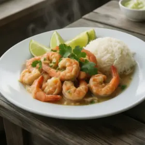 Nationalgericht Tuvalu: Gegrillte Garnelen in Kokossauce (Rezept)