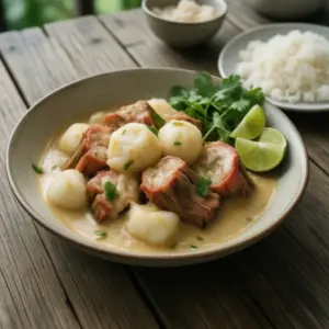 Nationalgericht Tuvalu: Gegrillte Languste mit Ingwer-Kokos-Sauce (Rezept)
