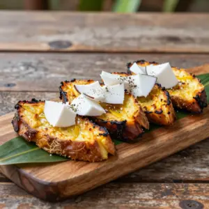 Nationalgericht Tuvalu: Grilled Breadfruit and Coconut (Rezept)