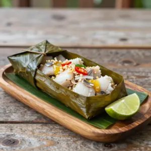 Nationalgericht Tuvalu: Pandanusblatt-Fischpäckchen (Rezept)