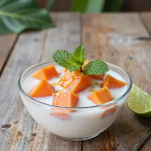 Nationalgericht Tuvalu: Papaya Coconut Delight (Rezept)