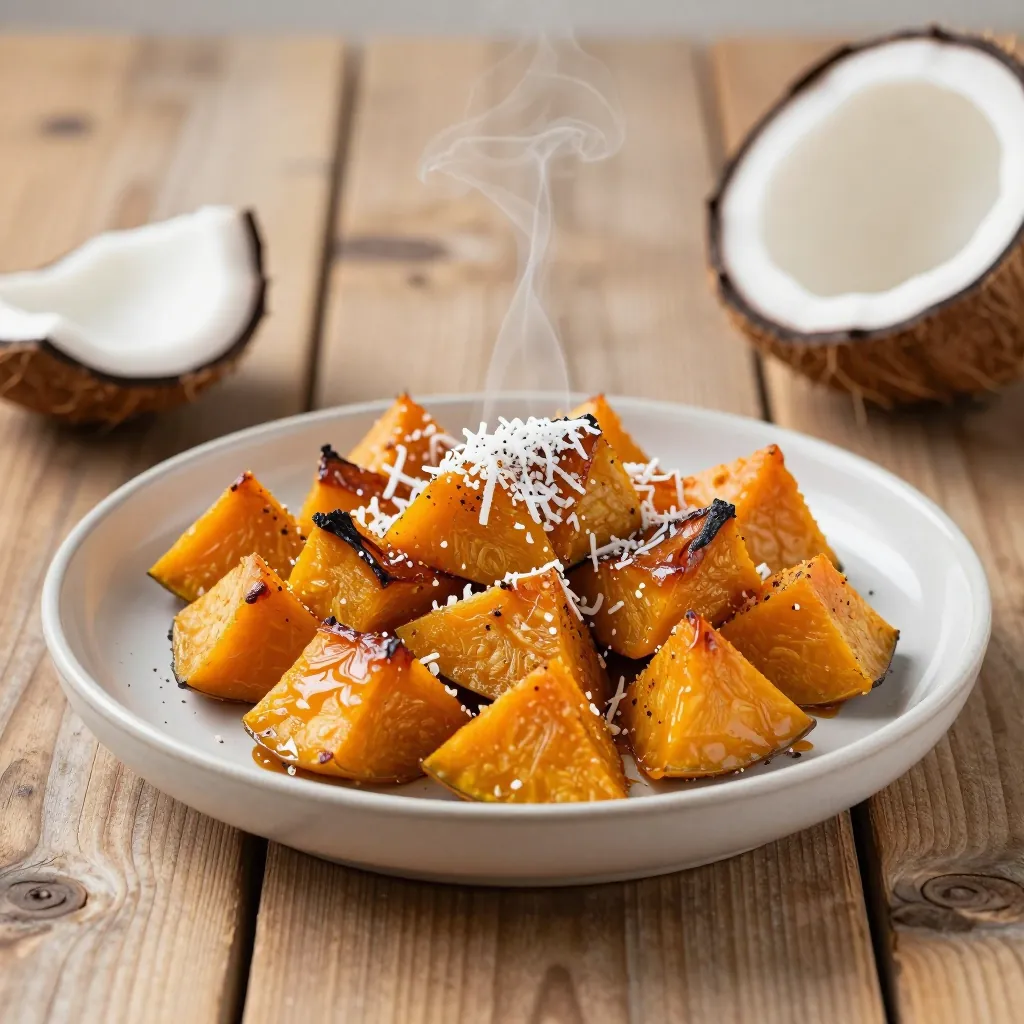 Nationalgericht Tuvalu: Roasted Coconut Pumpkin (Rezept)