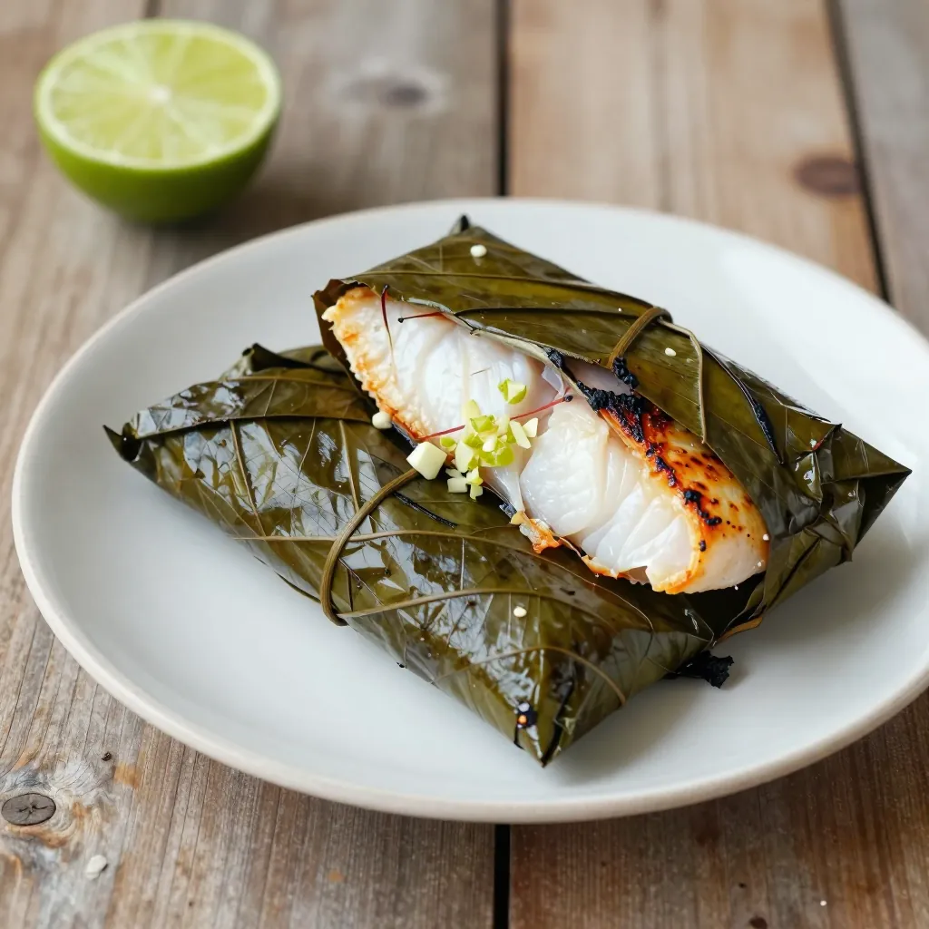 Nationalgericht Tuvalu: Roasted Fish with Taro Leaves (Rezept)