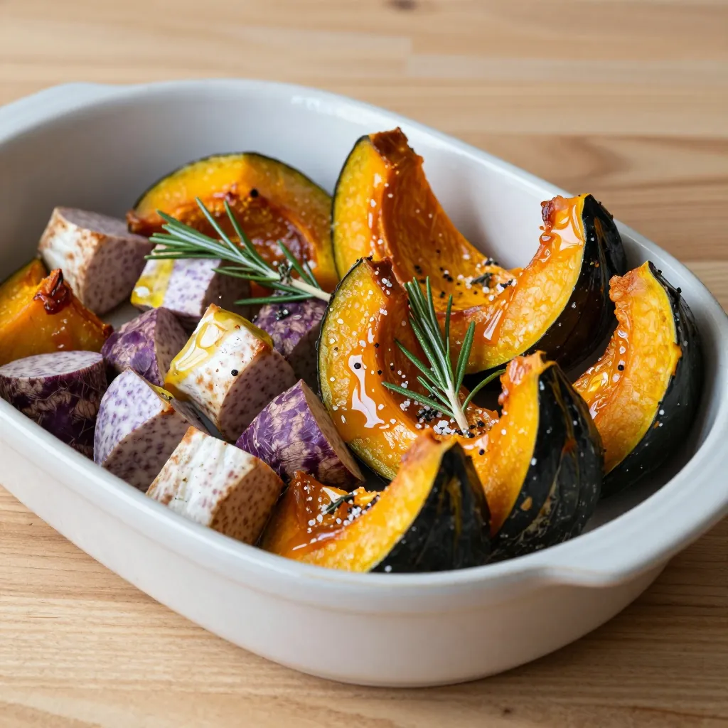 Nationalgericht Tuvalu: Roasted Pumpkin and Taro (Rezept)