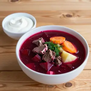 Nationalgericht Ukraine: Borschtsch mit Rindfleisch (Rezept)