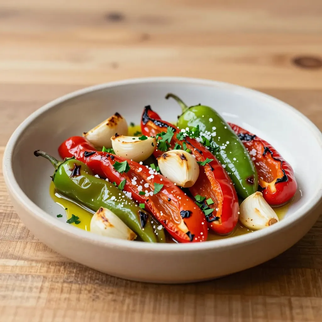Nationalgericht Uruguay: Pimientos Asados con Ajo (Rezept)