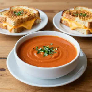 Nationalgericht USA: Tomato Soup and Grilled Cheese (Rezept)