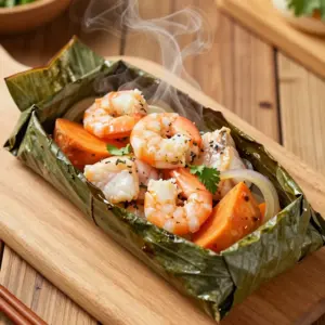 Nationalgericht Vanuatu: Seafood Bougna (Rezept)